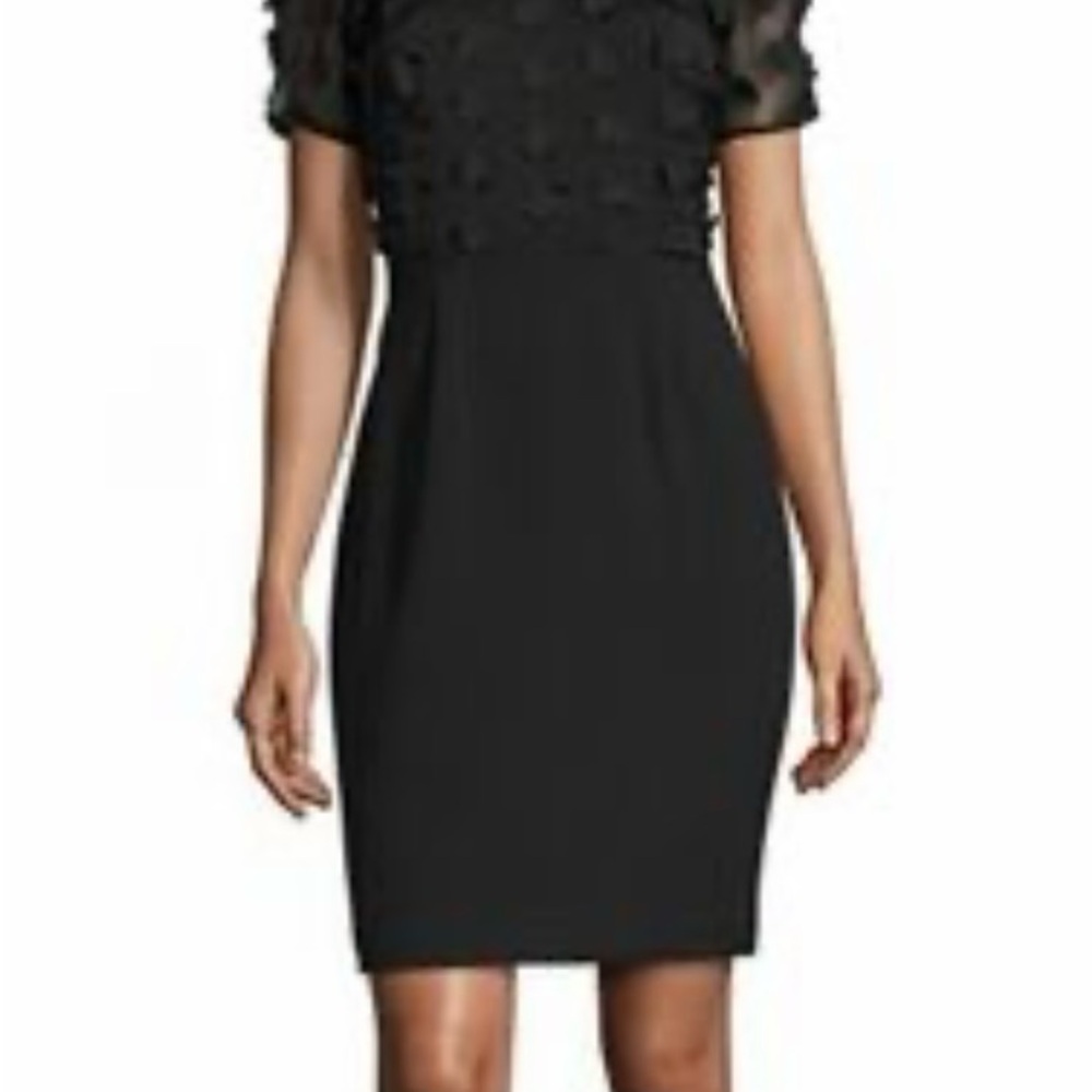 Karl Lagerfeld Black Textured Mini Dress